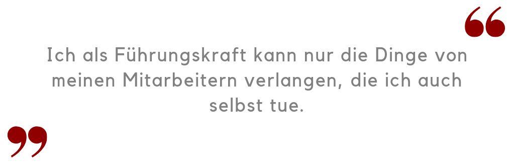 Ich als Führungskraft kann nur die Dinge von meinen Mitarbeitern verlangen, die ich auch selbst tue. FUTURE Coach Trainer Marie Therese Heep Leaders Flow