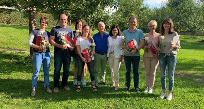 Gruppenbild vom Abschluss der Coaching-Ausbildung in Roggenburg 